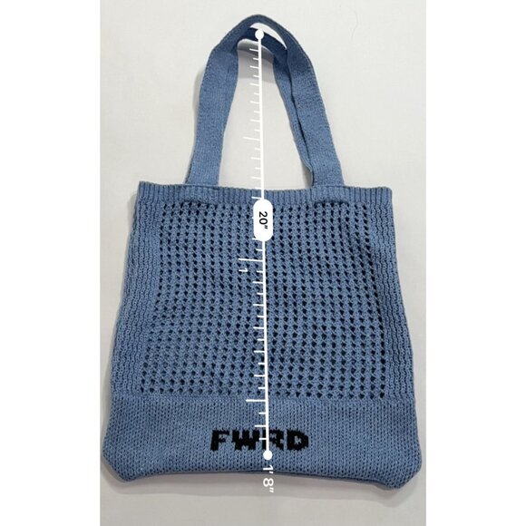 FWRD Knit Tote Bag in Blue - Picture 2 of 6